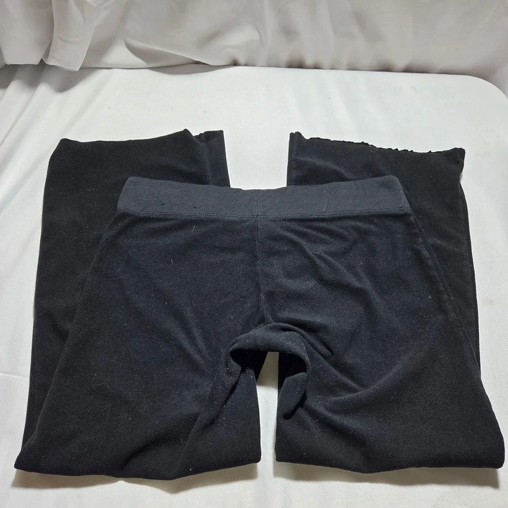 Aeropostale Black Fleece Lounge Pants‎ Butterfly Embroidery Wide Leg Small